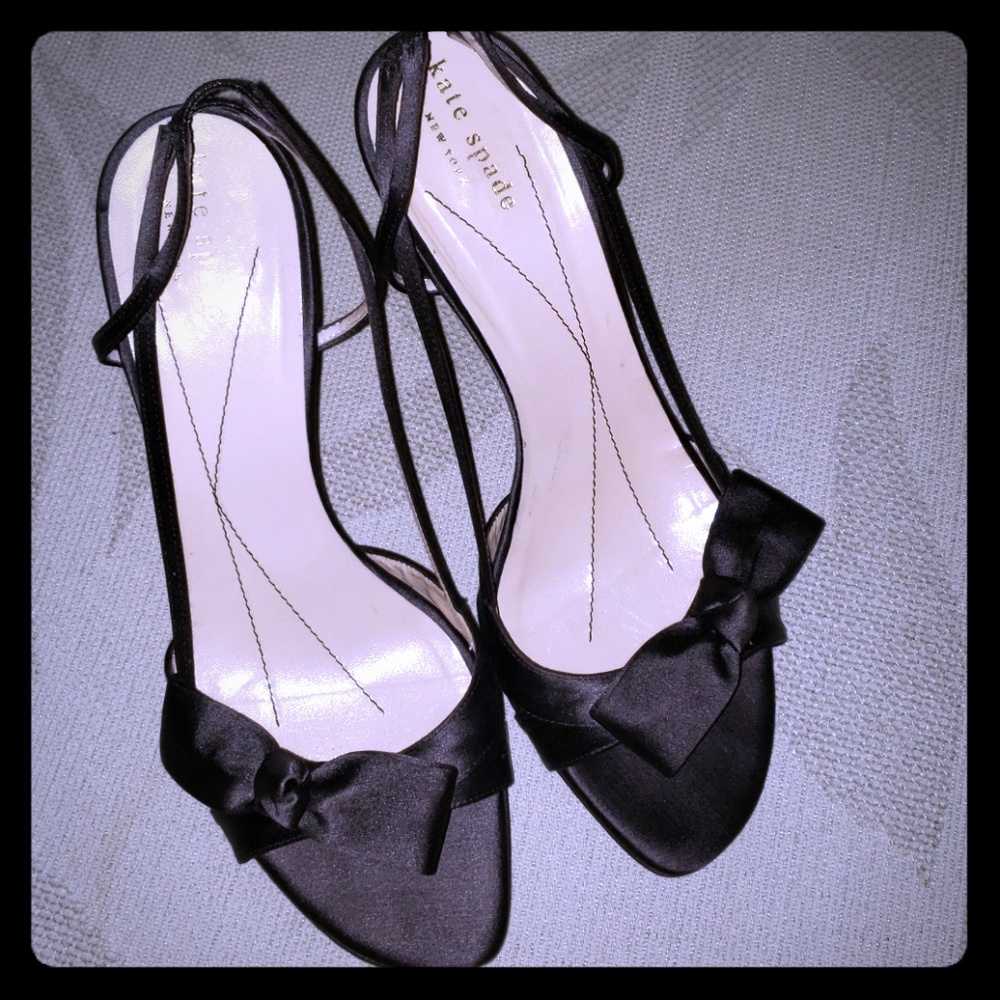 Kate Spade Satan Slingback heel with bow